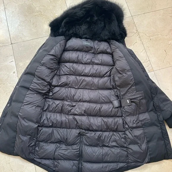 Mackage Women's Black Fur-Trimmed Coat XS​​ - Picture 2 of 10